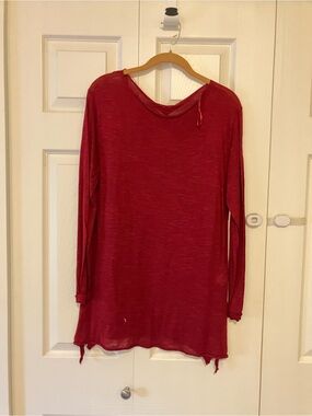 Alcott Women's Long Sleeve Burgundy Tunic Top